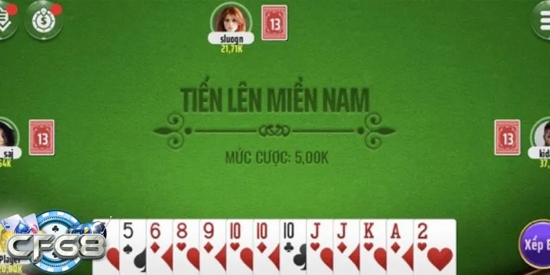 Tiến Lên - Trò Chơi Bài Hấp Dẫn Bậc Nhất Tại Sân Chơi CF68 1 tiến lên